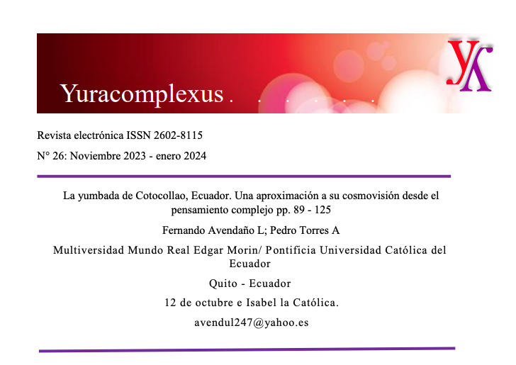 La yumbada de Cotocollao, Ecuador. Una aproximación a su cosmovisión desde el pensamiento complejo